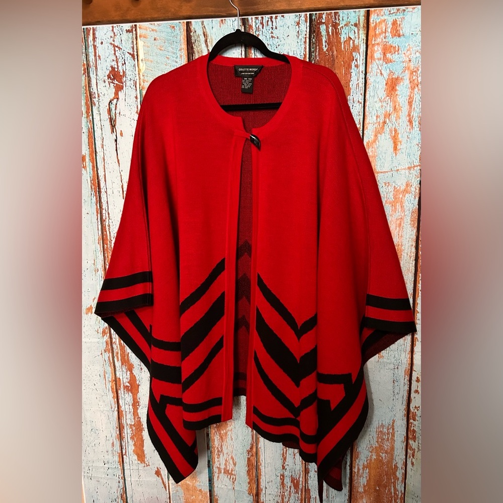 Colette Mordo Limited Edition Women's Wool Blend Poncho/Shawl